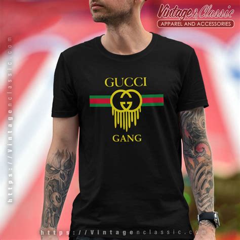 white gucci gang shirt|plain white Gucci shirt.